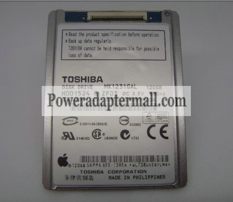 Toshiba MK1231GAL 120GB ipod classic 6th Gen Replace MK8022GAA